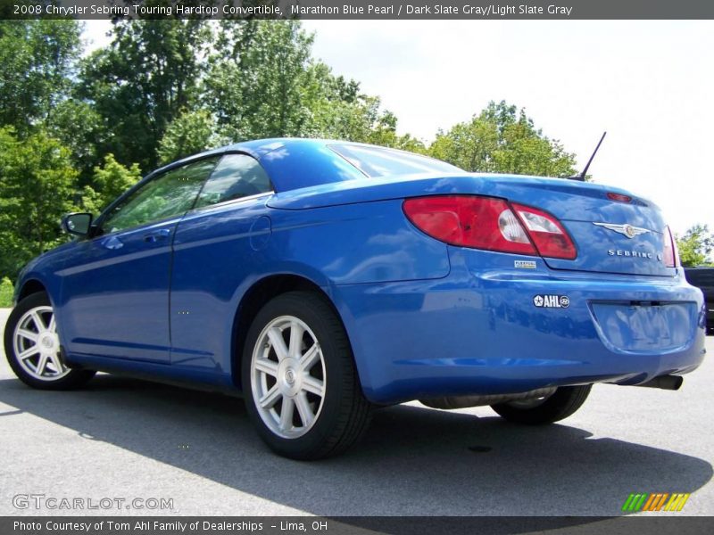 Marathon Blue Pearl / Dark Slate Gray/Light Slate Gray 2008 Chrysler Sebring Touring Hardtop Convertible