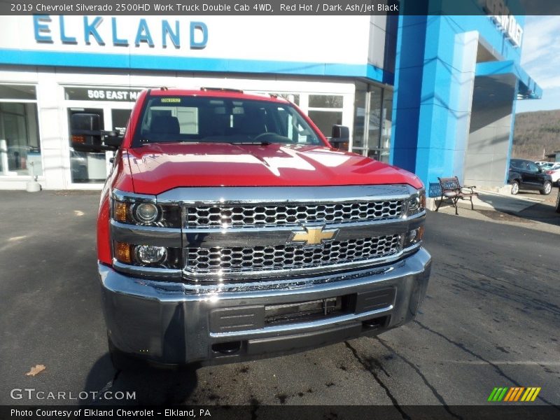 Red Hot / Dark Ash/Jet Black 2019 Chevrolet Silverado 2500HD Work Truck Double Cab 4WD