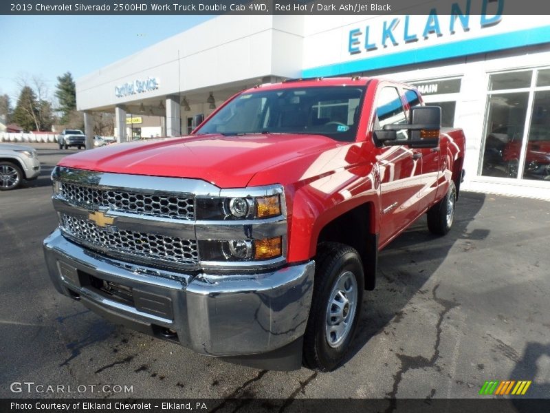 Red Hot / Dark Ash/Jet Black 2019 Chevrolet Silverado 2500HD Work Truck Double Cab 4WD