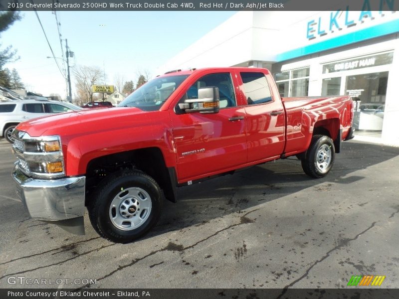 Red Hot / Dark Ash/Jet Black 2019 Chevrolet Silverado 2500HD Work Truck Double Cab 4WD