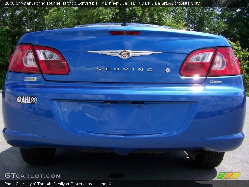 Marathon Blue Pearl / Dark Slate Gray/Light Slate Gray 2008 Chrysler Sebring Touring Hardtop Convertible