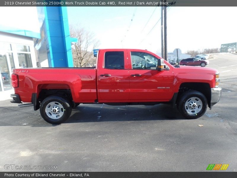 Red Hot / Dark Ash/Jet Black 2019 Chevrolet Silverado 2500HD Work Truck Double Cab 4WD