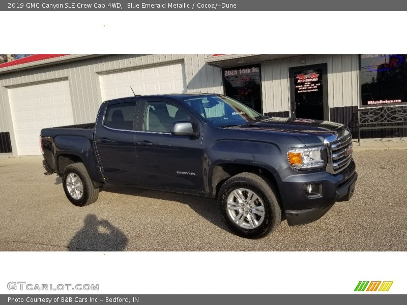 Blue Emerald Metallic / Cocoa/­Dune 2019 GMC Canyon SLE Crew Cab 4WD