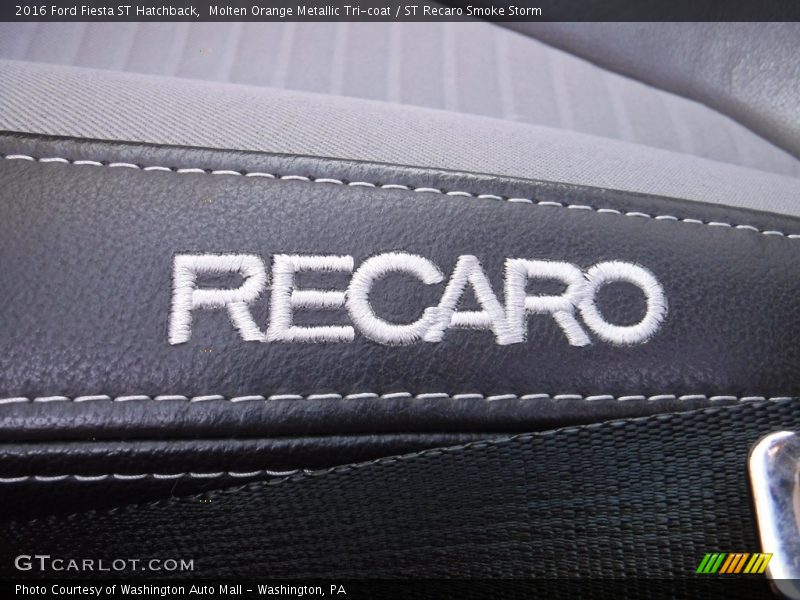 Molten Orange Metallic Tri-coat / ST Recaro Smoke Storm 2016 Ford Fiesta ST Hatchback