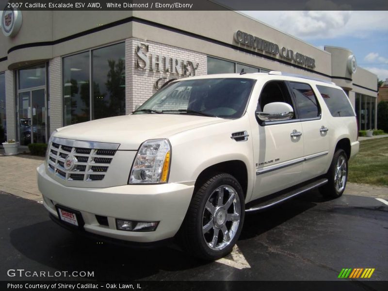White Diamond / Ebony/Ebony 2007 Cadillac Escalade ESV AWD