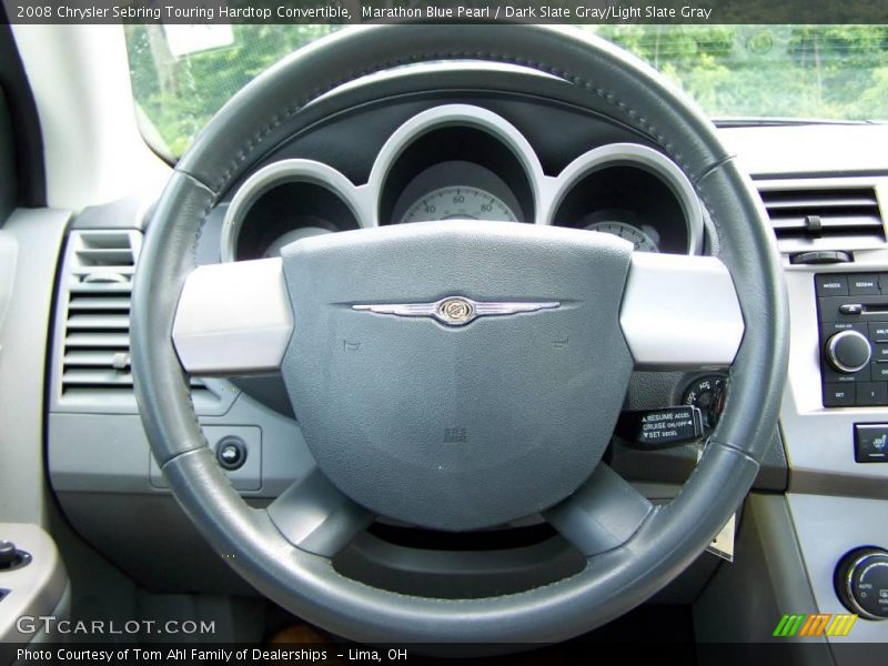 Marathon Blue Pearl / Dark Slate Gray/Light Slate Gray 2008 Chrysler Sebring Touring Hardtop Convertible