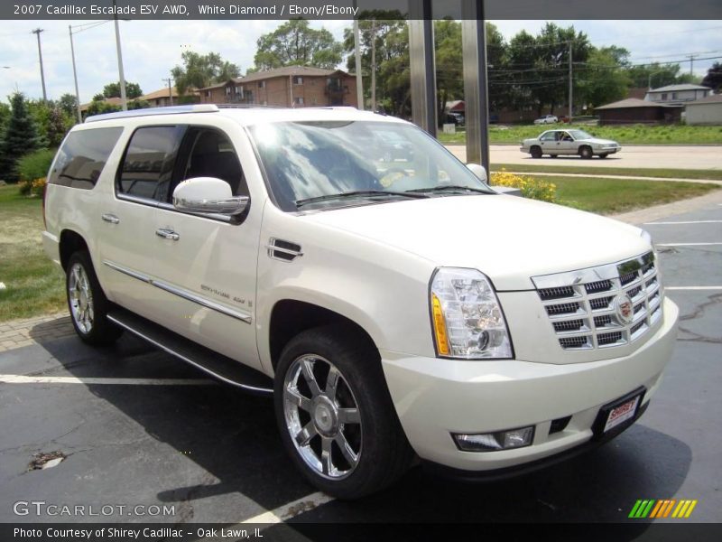White Diamond / Ebony/Ebony 2007 Cadillac Escalade ESV AWD