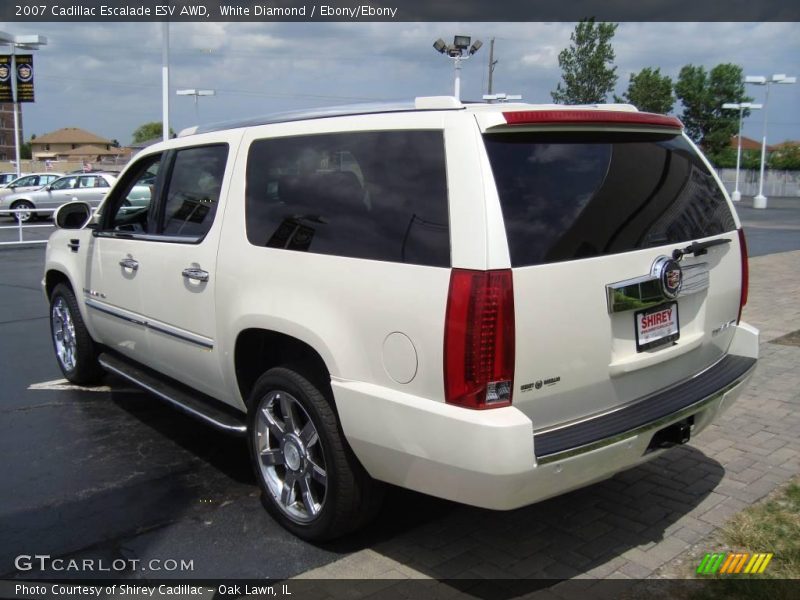 White Diamond / Ebony/Ebony 2007 Cadillac Escalade ESV AWD