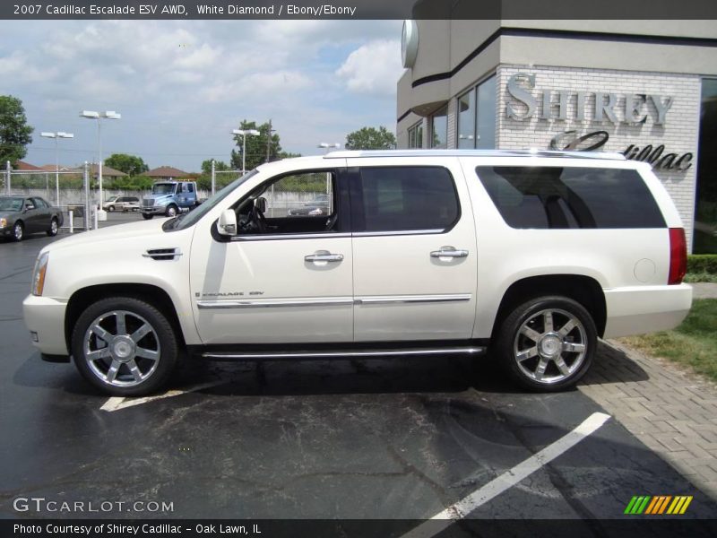 White Diamond / Ebony/Ebony 2007 Cadillac Escalade ESV AWD