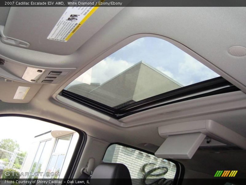White Diamond / Ebony/Ebony 2007 Cadillac Escalade ESV AWD