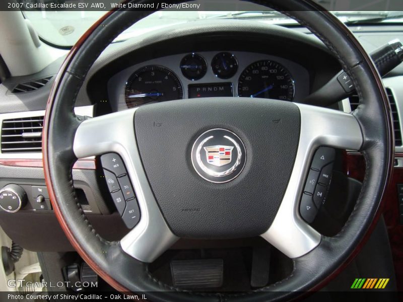 White Diamond / Ebony/Ebony 2007 Cadillac Escalade ESV AWD