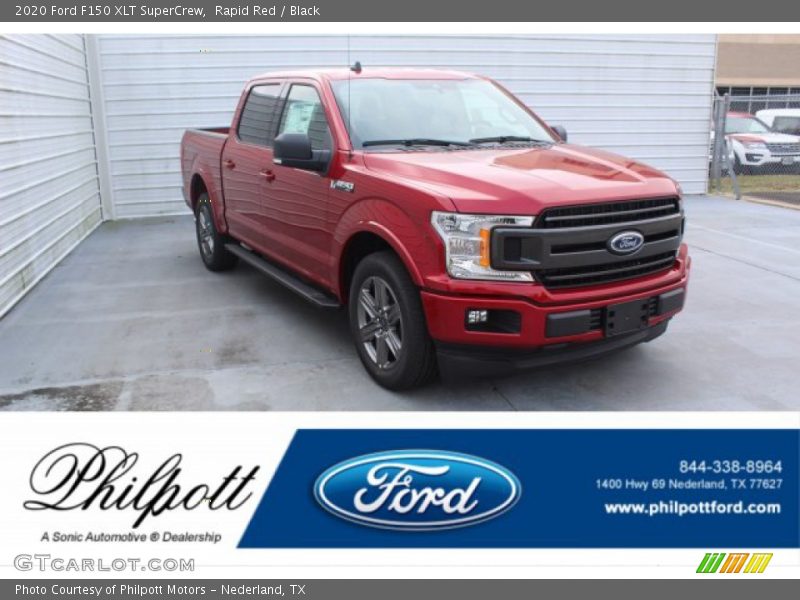 Rapid Red / Black 2020 Ford F150 XLT SuperCrew