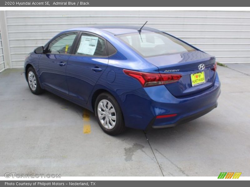 Admiral Blue / Black 2020 Hyundai Accent SE