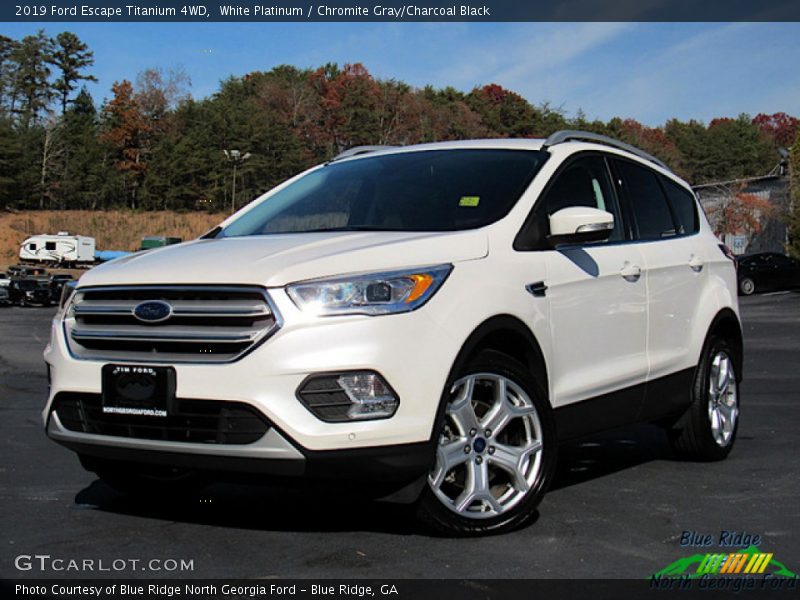 White Platinum / Chromite Gray/Charcoal Black 2019 Ford Escape Titanium 4WD