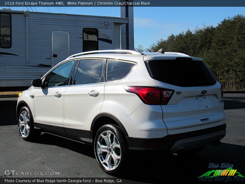 White Platinum / Chromite Gray/Charcoal Black 2019 Ford Escape Titanium 4WD