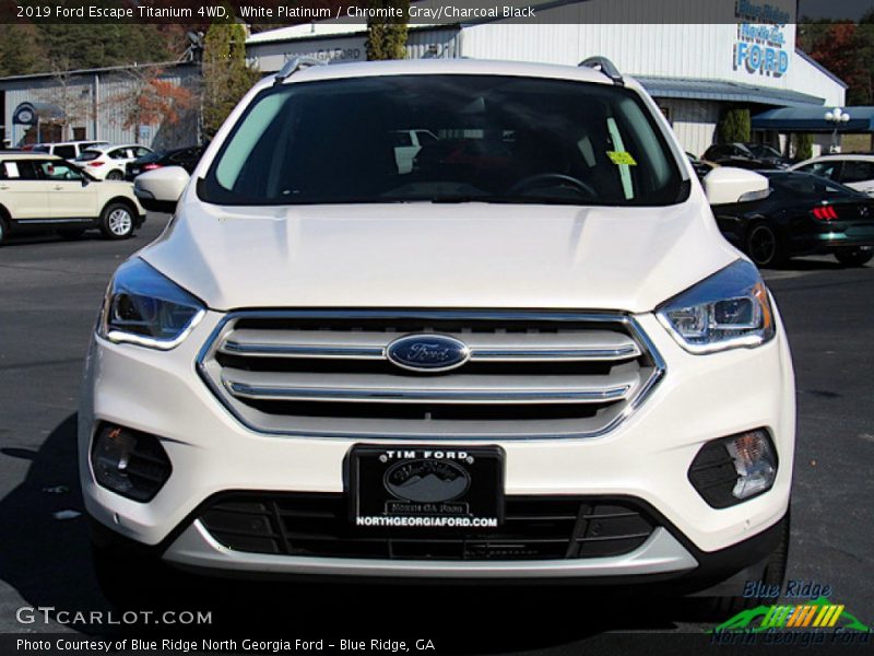 White Platinum / Chromite Gray/Charcoal Black 2019 Ford Escape Titanium 4WD
