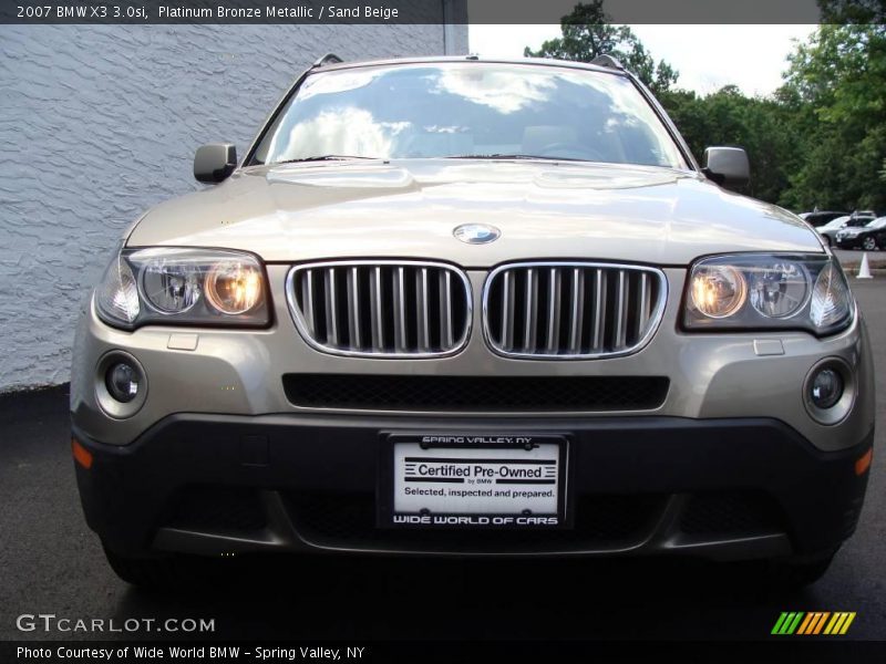 Platinum Bronze Metallic / Sand Beige 2007 BMW X3 3.0si