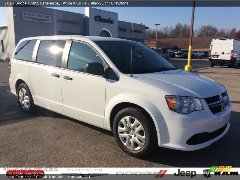 White Knuckle / Black/Light Graystone 2019 Dodge Grand Caravan SE