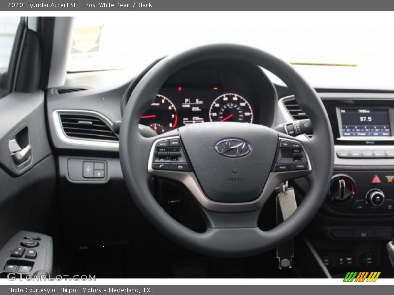 Frost White Pearl / Black 2020 Hyundai Accent SE