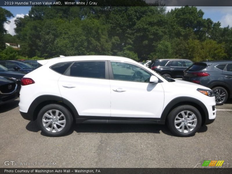 Winter White / Gray 2019 Hyundai Tucson Value AWD