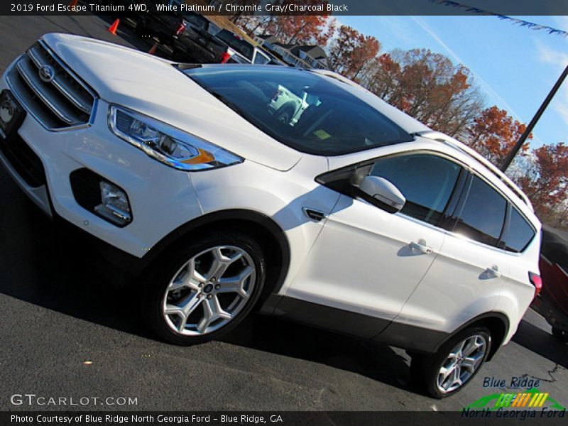 White Platinum / Chromite Gray/Charcoal Black 2019 Ford Escape Titanium 4WD