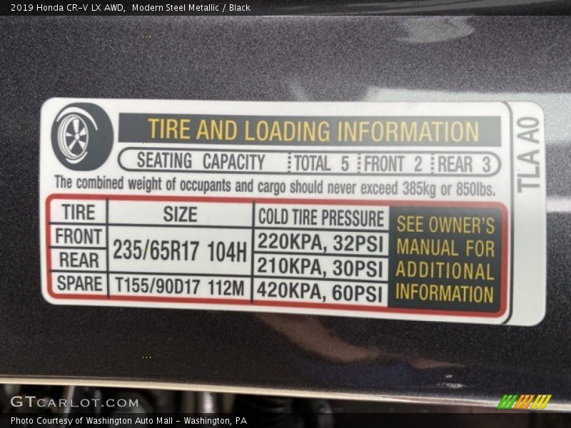 Modern Steel Metallic / Black 2019 Honda CR-V LX AWD