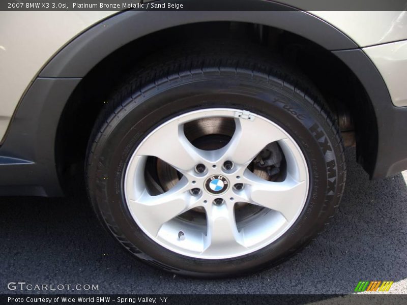 Platinum Bronze Metallic / Sand Beige 2007 BMW X3 3.0si