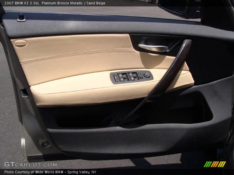 Platinum Bronze Metallic / Sand Beige 2007 BMW X3 3.0si