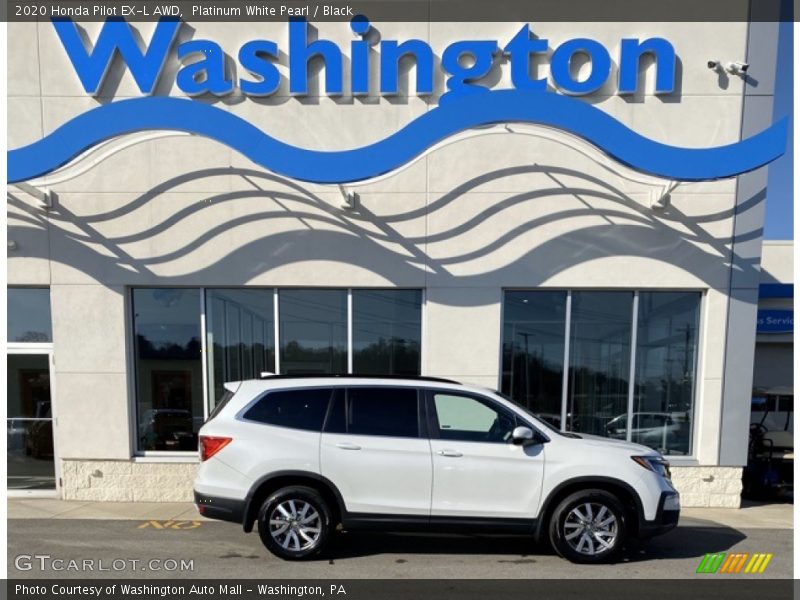 Platinum White Pearl / Black 2020 Honda Pilot EX-L AWD