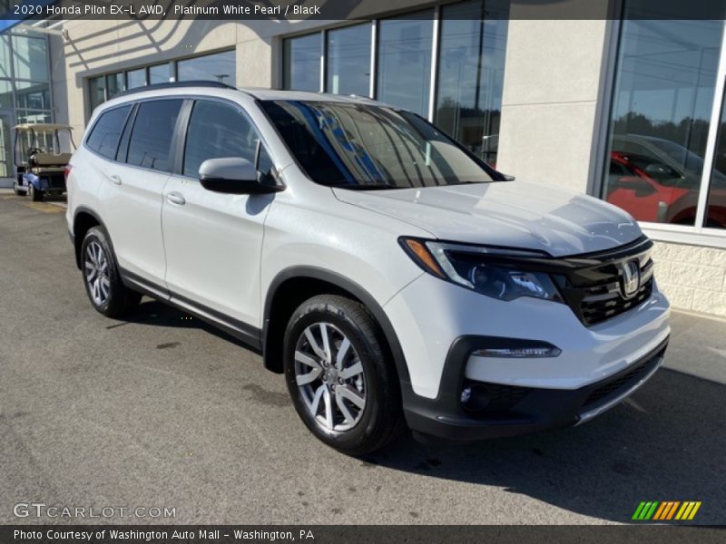 Platinum White Pearl / Black 2020 Honda Pilot EX-L AWD