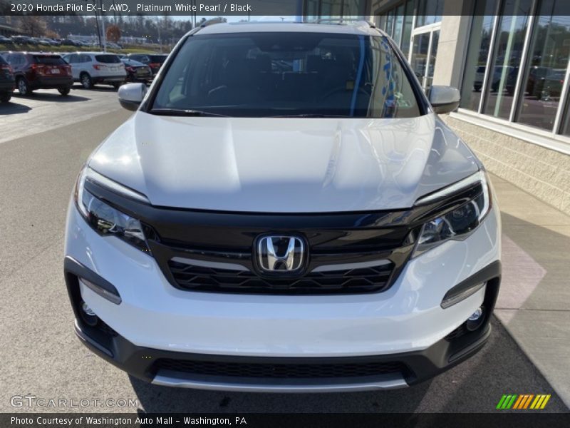 Platinum White Pearl / Black 2020 Honda Pilot EX-L AWD