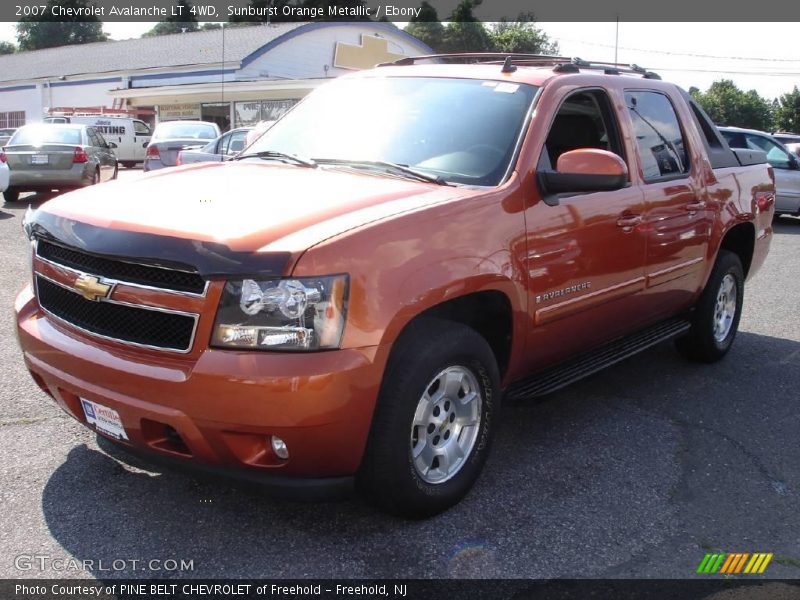 Sunburst Orange Metallic / Ebony 2007 Chevrolet Avalanche LT 4WD