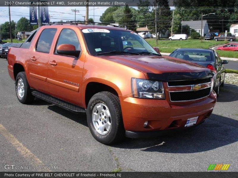 Sunburst Orange Metallic / Ebony 2007 Chevrolet Avalanche LT 4WD