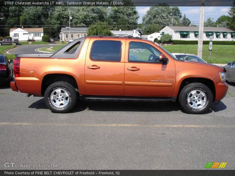 Sunburst Orange Metallic / Ebony 2007 Chevrolet Avalanche LT 4WD