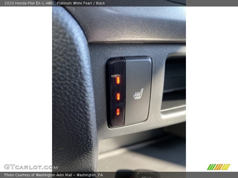 Platinum White Pearl / Black 2020 Honda Pilot EX-L AWD