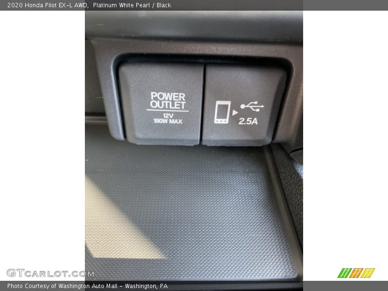 Platinum White Pearl / Black 2020 Honda Pilot EX-L AWD