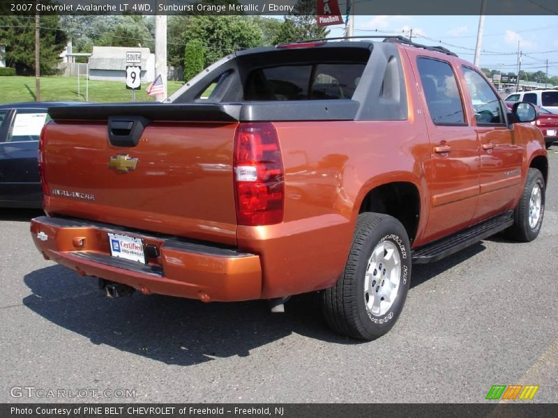 Sunburst Orange Metallic / Ebony 2007 Chevrolet Avalanche LT 4WD