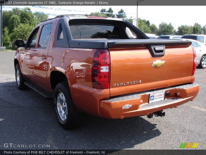Sunburst Orange Metallic / Ebony 2007 Chevrolet Avalanche LT 4WD