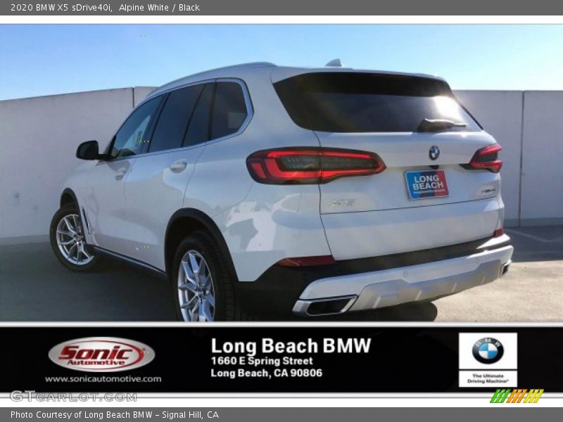 Alpine White / Black 2020 BMW X5 sDrive40i