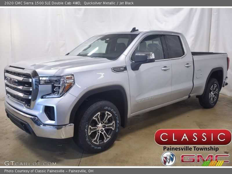 Quicksilver Metallic / Jet Black 2020 GMC Sierra 1500 SLE Double Cab 4WD