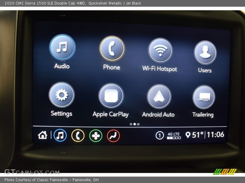 Quicksilver Metallic / Jet Black 2020 GMC Sierra 1500 SLE Double Cab 4WD