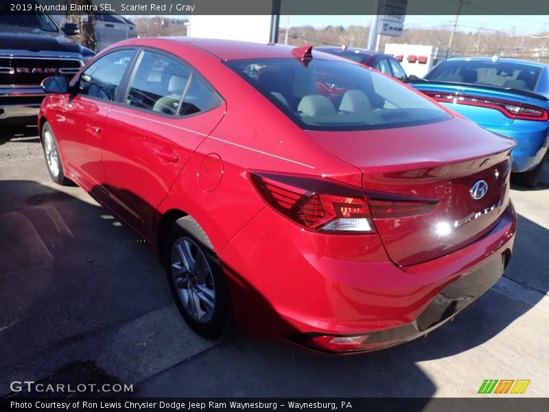 Scarlet Red / Gray 2019 Hyundai Elantra SEL