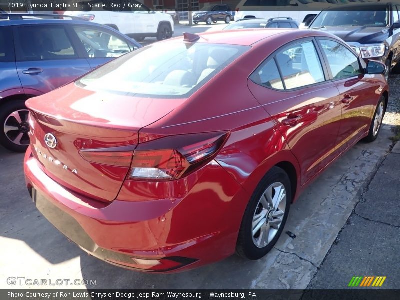 Scarlet Red / Gray 2019 Hyundai Elantra SEL