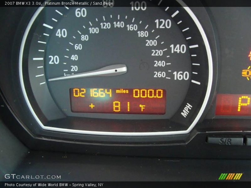 Platinum Bronze Metallic / Sand Beige 2007 BMW X3 3.0si