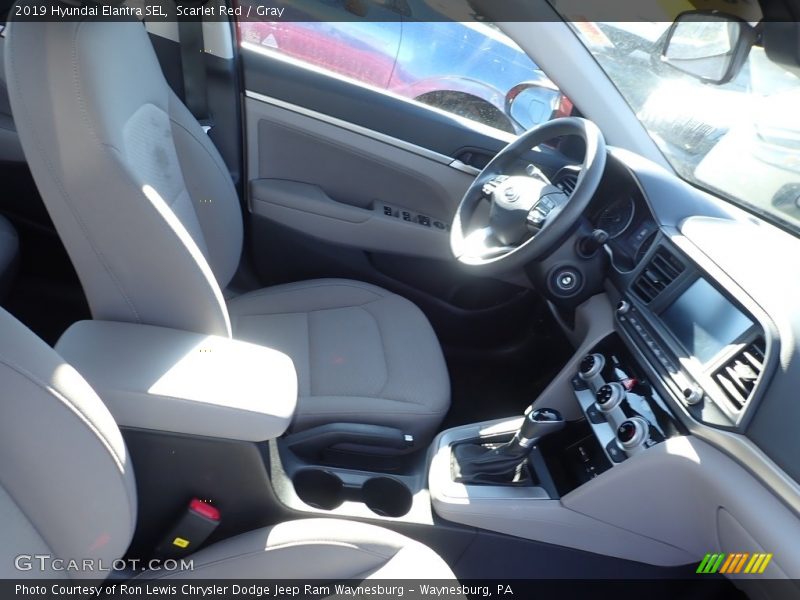 Scarlet Red / Gray 2019 Hyundai Elantra SEL
