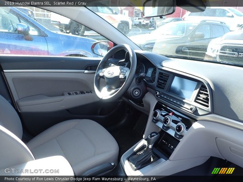 Scarlet Red / Gray 2019 Hyundai Elantra SEL