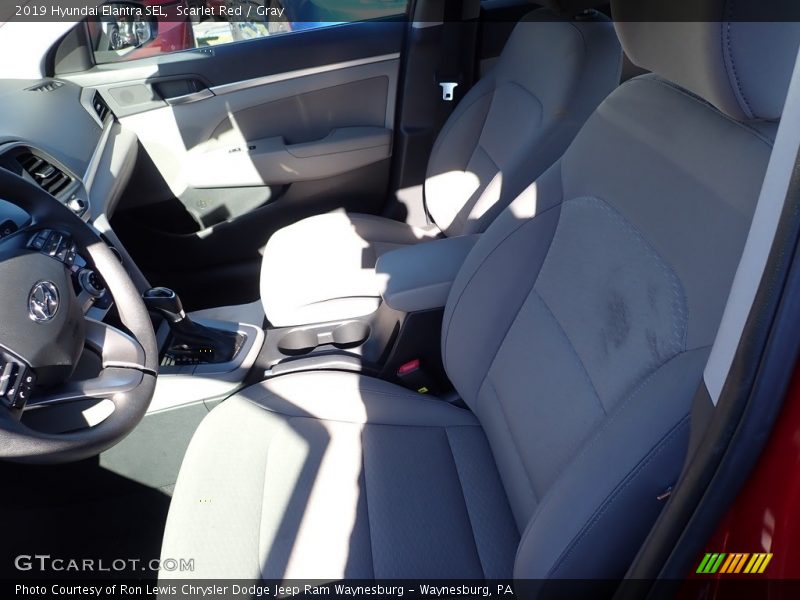 Scarlet Red / Gray 2019 Hyundai Elantra SEL