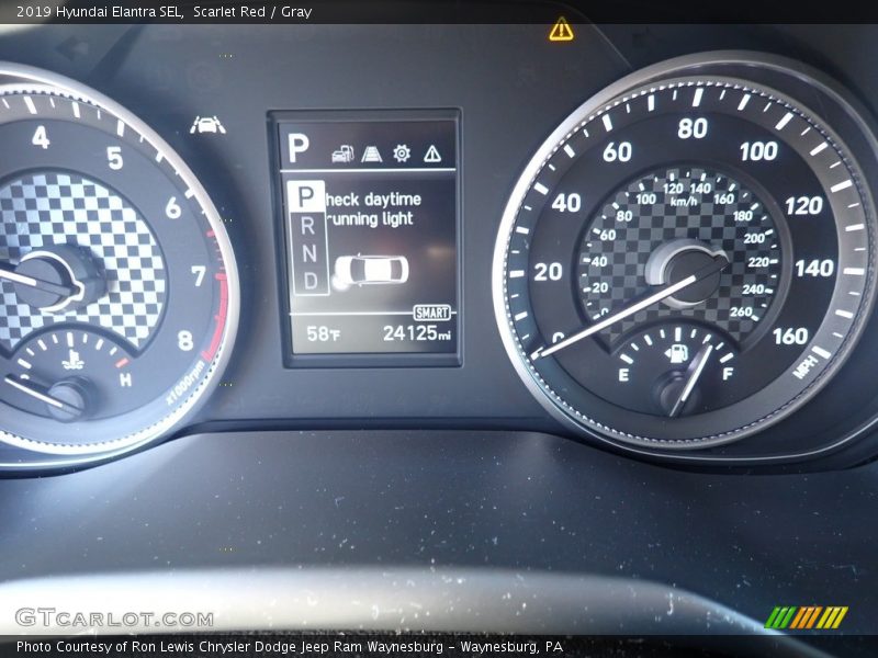 Scarlet Red / Gray 2019 Hyundai Elantra SEL
