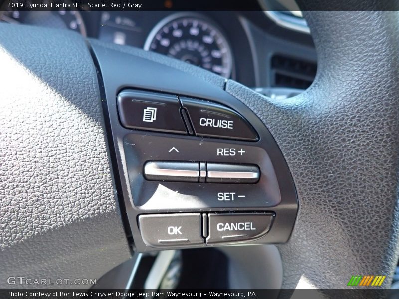 Scarlet Red / Gray 2019 Hyundai Elantra SEL