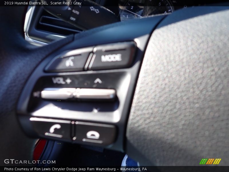 Scarlet Red / Gray 2019 Hyundai Elantra SEL